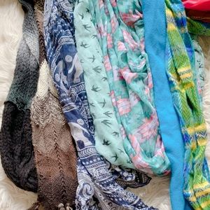Variety of scarves